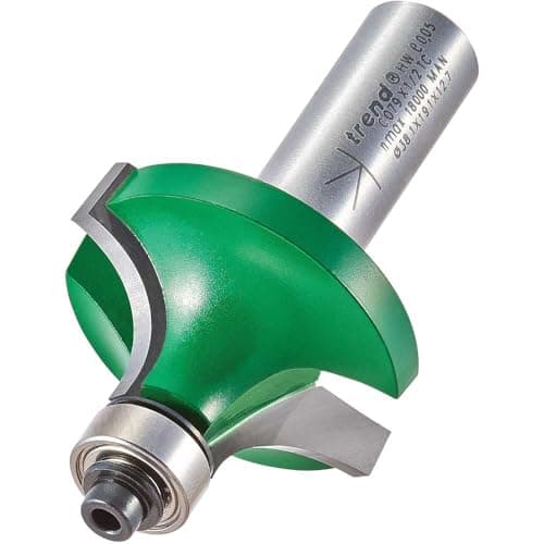 Image of Trend CraftPro Guided Rounded Over Router Cutter, 1/2 Inch Shank, 12.7mm Radius, 19.1mm Cut Length, Tungsten Carbide Tipped, C079X1/2TC