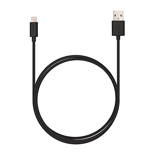 Image of Veho 1 m PEBBLE Apple Lightning Charge and Sync Cable - Black, VPP-501-1M