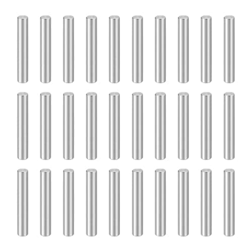 Image of sourcing map 50pcs Dowel Pins M4(4mm) x 25mm 304 Stainless Steel Cylindrical Shelf Support Peg Pin Rod Fasten Elements for Metal Devices Wood Furniture DIY Installation, Silver
