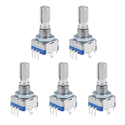Image of sourcing map 360 Degree Rotary Encoder Code Switch Digital Potentiometer EC11 5 Pins 20mm 5pcs