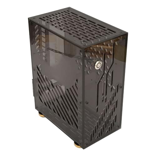 Image of Keenso Mini ITX Case 4.3L Capacity Acrylic Panel Easy Installation for Mini PC Micro ITX PC Case (Black)