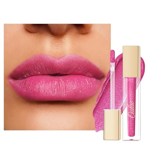 Image of Oulac PInk Matte Lipstick for Women, Glitter Liquid Lip Stick with Sequin, Long Lasting Lip Stain, High Impact Lipcolor, Waterproof Lightweight Soft, Vegan & Cruelty-Free MS08