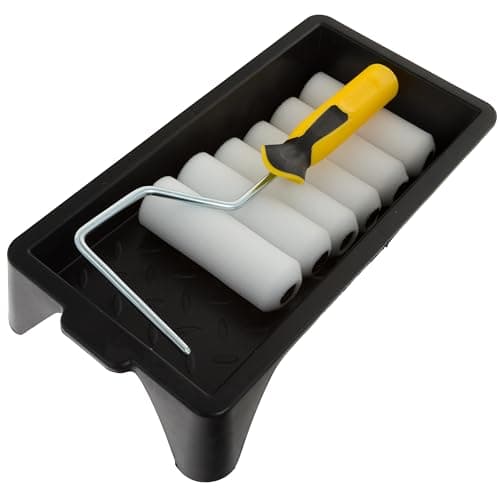Image of Coral 43401 Easy Coater Paint Mini Roller Kit with High Density Foam Covers for Gloss 8 Piece Pack Set