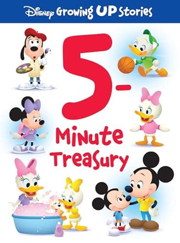 Image of Disney Growing Up Stories Mickey Mouse, Minnie, Goofy, and More! - 5-Minute Treasury - Lesson on Positive Traits Like Sharing - PI Kids