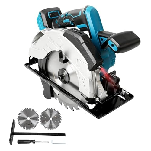 Image of 7" Brushless Circular Saw Compatible with Makita 18V Battery, 5000RPM 850W 0-45° Bevel Cutting Cordless Circular Saw with LED Light (Without Battery)
