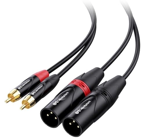 Image of Cable Matters Dual RCA to XLR Unbalanced Interconnect Cable 1.8m, 2 RCA to 2 XLR Male Cable
