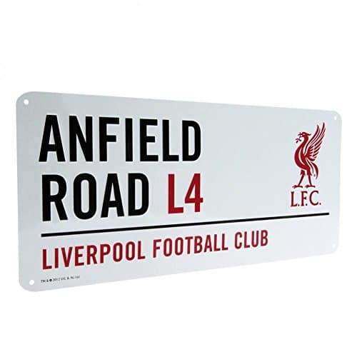 Image of Liverpool Official Anfield Road L4 Metal Street Sign - Multi-Colour