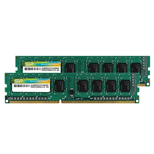 Image of Silicon Power DDR3 16GB (2 x 8GB) 1600MHz (PC3 12800) 240-Pin CL11 1.35V / 1.5V Unbuffered UDIMM PC Computer Desktop Memory Module Ram Upgrade