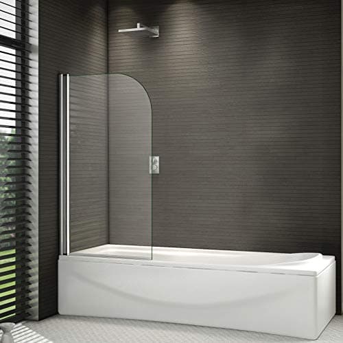 Image of Acezanble 800x1500mm 180 Degrees Pivot Shower Bath Screen Over 6mm Easyclean Glass Door Panel