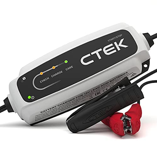 Image of CTEK 40-106 CT5 Start/Stop, Battery Charger 12 V, Trickle Charger, Intelligent Charger, Car Battery, Charger, Battery Care with Desulphation Program and Start/Stop Technology, White/Black