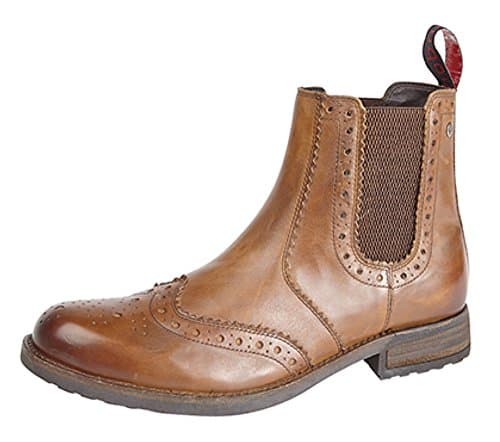 Image of Roamers Mens M980 Burnished Tan Leather Twin Gusset Ankle Boot Size 8 UK