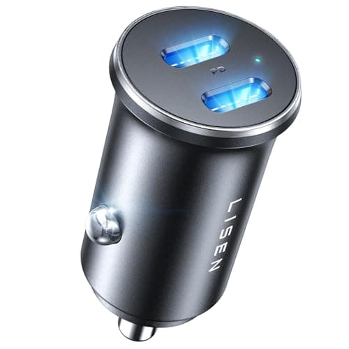 Image of LISEN 90W USB C Car Charger Fast Charge, Dual PD 45W Car Cigarette Lighter USB C Socket for iPhone 17 Pro Max 16 15 Samsung S26 S25 Ultra iPad Metal 12V Type C Adapter Car Van BMW Accessories Interior
