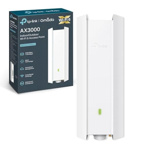 Image of TP-Link EAP650-Outdoor WiFi 6 Access Point, AX3000 Dual Band Gigabit Wireless Access Points, Omada Mesh, PoE+ Powered, Indoor Outdoor Weatherproof, Seamless Roaming Extended Range, Cloud Management