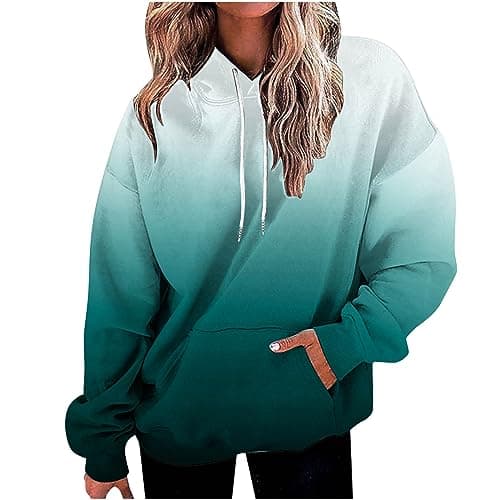 Image of Womens Hoodies Jumpers Print Oversized Sweatshirt Drawstring Pullover Sweatshirt Trendy Sweater Tops Fall Fashion Clothes Christmas Jumpers