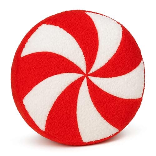 Image of ADEPTNA Sweet Cushion 36cm – Christmas Candy Cane Pillow, Soft Candy Cane Plush Throw Pillow, Cute Xmas Decorative Cushion for Home, Living Room, Bedroom & Festive Decor