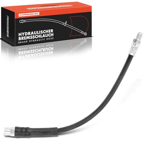 Image of Frankberg 1x Brake Hose Brake Hydraulic Hose Front Axle Compatible with 5 Series E60 2.0L-5.0L 2001-2010 5 Series Touring 2.0L-4.4L 2004-2010 3 Series E30 1.6L-2.7L 1982-1991 Replace# 34321159890