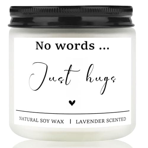 Image of Thinking of You Candle Hug Candle, Sympathy Gift Bereavement Gift, Thinking of You Gifts Condolence Gifts Memory Candles, Handmade Lavender Scented, 3.5oz