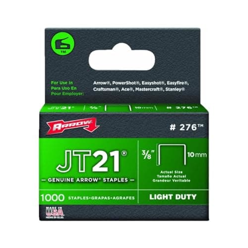 Image of Arrow JT21/T27 Staples 10mm 3/8in (1000)