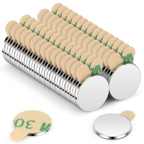 Image of Wukong Round Magnets 10x1mm | 60 Pack, Extremely Strong Mini Magnets for Magnetic Boards, Refrigerator, Craft, Office, Kitchen