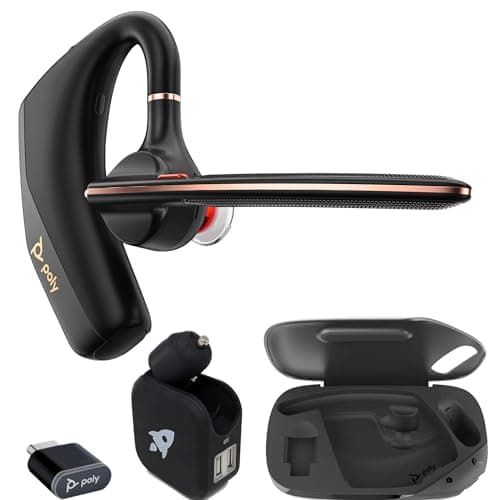 Image of Poly Voyager Legend 50-M UC Bluetooth Headset, AI Noise Cancellation, 4-Mic WindSmart, 10-Hr Battery, 98 ft Range, Multipoint, Voice Assistant, GTW Charger