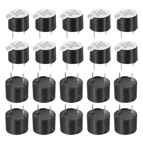 Image of sourcing map 20 Pcs Active Buzzer DC 12V 12x9.5mm 7.6mm Pitch Electric Tone Buzzer Alarm Piezo Beep Sounder Continuous Sound Beep for Computer Physics Circuits Alarm Safety Warehouse House Shop