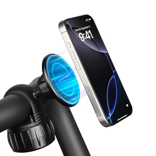 Image of Magnetic Golf Push Cart Phone Holder with 23 N52 Magnets, 360° Rotatable MagSafe Phone Mount Compatible with Clicgear, Bag Boy, Sun Mountain, Golf Push Cart Accessories for All Phones