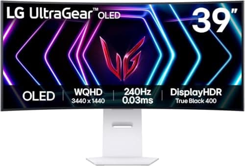 Image of LG Ultragear Curved OLED Gaming Monitor 39GS95QE, 39 Inch, 1440p, 240Hz, 0.03ms, OLED Display, HDR 10, NVIDIA G-Sync Compatible & AMD FreeSync, Smart Energy Saving, DisplayPort, HDMI