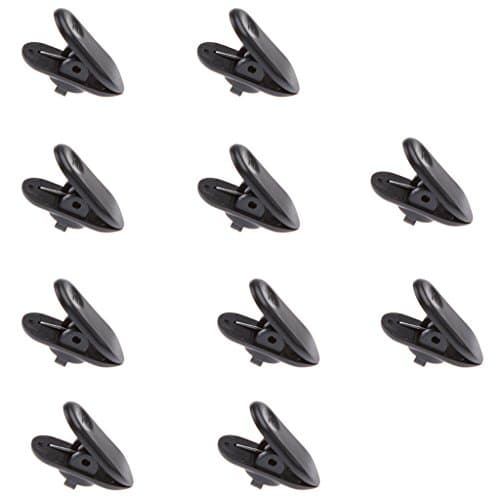 Image of 10 Pieces Lavalier Mic Earphone Headset tidy line Cable collar clip Black