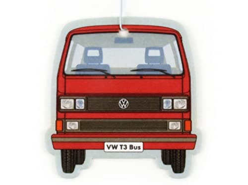 Image of BRISA VW Collection - Volkswagen Air Freshener, Room Freshener, Deodorizer for Cars T3 Bus Vanagon Motif (Bus Front/Vanilla/Red)