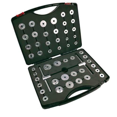 Image of EasyByMall Wheel Hub Bearing Installation Tool Set, Steel Press Kit for Road Bike Maintenance, Includes 6800-6903 Series Adapters