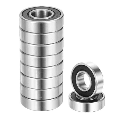Image of sourcing map 10pcs R8-2RS Deep Groove Ball Bearings 1/2" ID x 1-1/8" OD x 5/16" Height Miniature Bearings Double Rubber Sealed Chrome Steel Z3 Bearing for Engineering Machinery, ABEC5