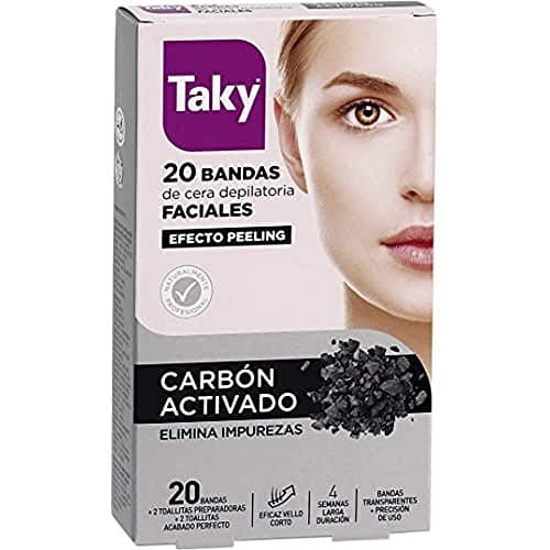 Image of CARBON ACTIVADO bandas cera faciales depilatorias 20 uds