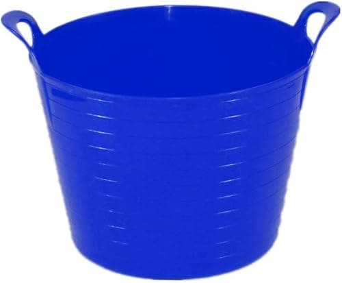 Image of SPECTRAPLAST® 45 Liter Heavy Duty Large Flexi Tub Garden Home Flexible Colour Plastic Storage Container Bucket Flex Tub- MADE IN U.K. (BLUE, 45 LITRES)