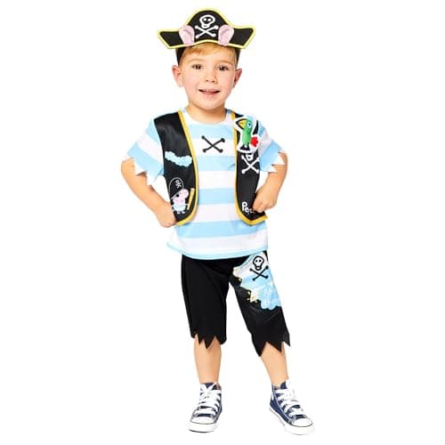 Image of (PKT) (Fix 2/2) (9910166) Child Boys George Pig Pirate Costume (4-6yr) - Peppa Pig