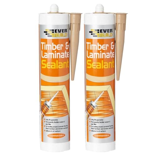 Image of Everbuild Timber and Laminate Sealant, Pine, 290 ml (Pack of 2)
