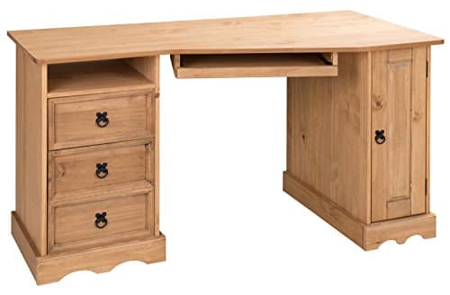 Image of Mercers Furniture Corona Corner Computer Desk in Solid Pine