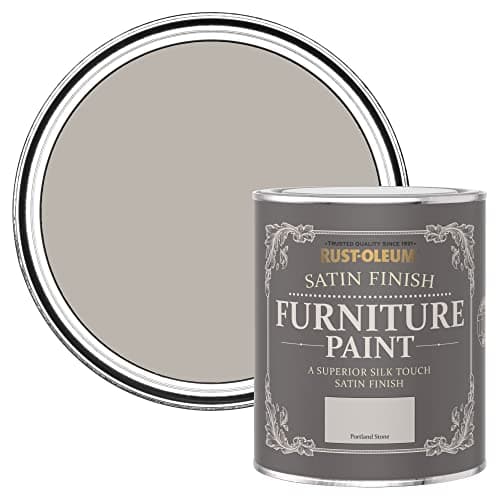 Image of Rust-Oleum Beige Furniture & Skirting Board Paint in Satin Finish - Portland Stone 750ml