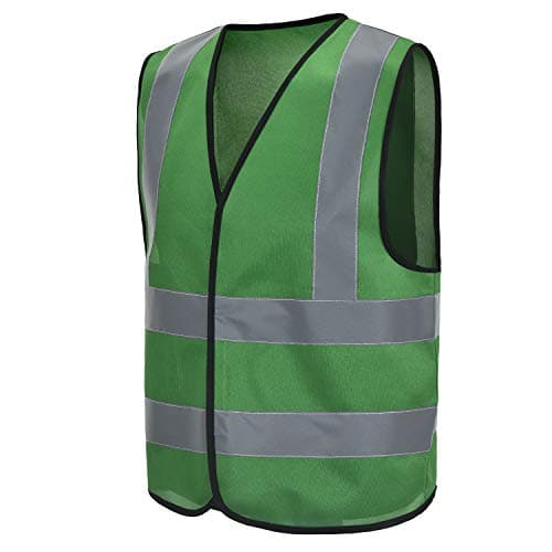 Image of AYKRM 4xl 5xl green high vis jackets adult Hi Vis Jacket high vis Reflective Safety Vest High Visibility hi viz vis Executive Waistcoat (UK-46-5XL-Green)