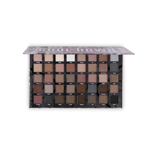 Image of W7 Cool Down Pressed Pigment Palette - 40 High Impact Cool Tone Colours - Flawless Long-Lasting Glam Makeup