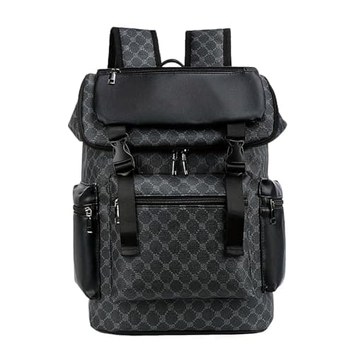 Image of Generisch 2026 Backpack Laptop Backpack for Men Women PU Leather Business Travel Large Capacity Water Work Backpack with USB Charging Port, black, 43 x 30 cm, Travel Backpacks