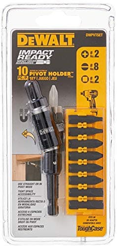 Image of DEWALT DWPVTSET Pivot Holder Set with Bit Bar, 10-Piece
