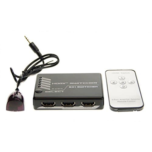 Image of Ex-Pro AV-Pro 160300 5 Port HDMI IR Remote Switch- 5x1 (5 way input 1 output) - v2.0 HDMI HDCP 2.2 Full Ultra HD UHD 2K4K 3D Support - HDMI Switcher - supports Sky Q & Virgin V6