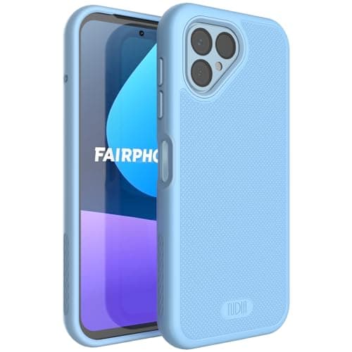 Image of TUDIA DualShield Grip Designed for Fairphone 5 Case (2023), [MergeGrip] Military Grade Dual Layer Shockproof Slim Tough Heavy Duty Protective Phone Case Cover (Bay Blue)