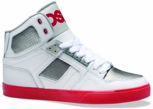 Image of Osiris Shoes Men's B-NYC 83 VLC Leather White/Grey/Red Trainer 32241330 2.5 UK, 3 US