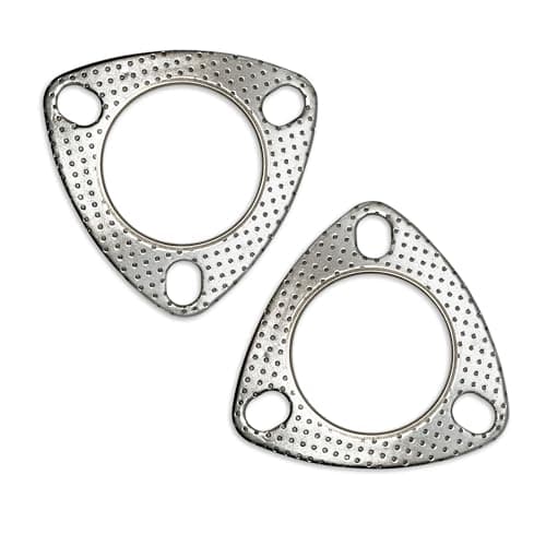 Image of YGQ 2.25 Inch Exhaust Gasket 3-Bolt 57mm Flange High Temperature Graphite w/Fire Ring Replacement 2 Pcs