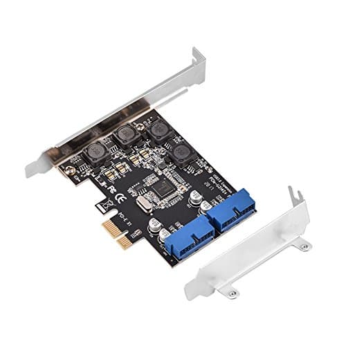 Image of ASHATA PCI-E Card Adapter,PCI-E PCI-Express to Internal 2 Port 19Pin Header USB 3.0 Card Adapter with Low Profile