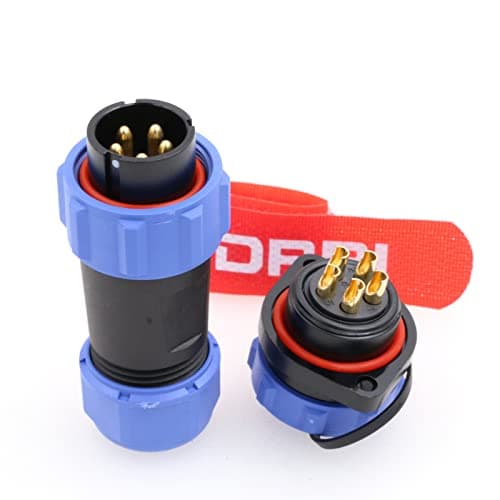 Image of DRRI SP2110 Weipu Flange Mount Connector Plastic Waterproof IP68 SP21 5Pin Electrical Plug Socket