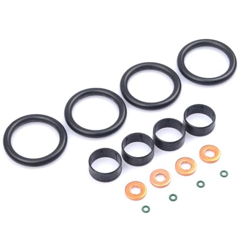 Image of ROBUST Fuel Injector Seal Washer Oring Kit for Peugeot 1007 107 206 207 307 Bipper Citroen C1 C2 C3 Nemo Xsara Ford Fiesta Fusion Mazda 2 Toyota Aygo 2S6Q6L004AA 1148106 SU00100825