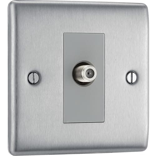 Image of BG Electrical Single Satellite Connection Socket