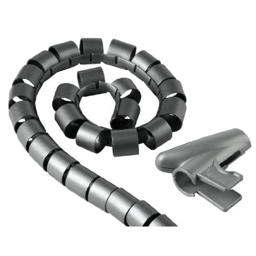 Image of Hama Cable Bundle Tube Easy Cover, 1.5 M, 30 Mm, Silver